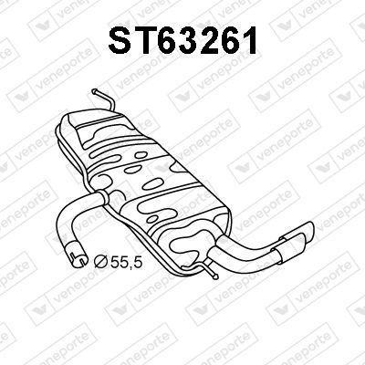 Obrázok Koncový tlmič výfuku VENEPORTE  ST63261