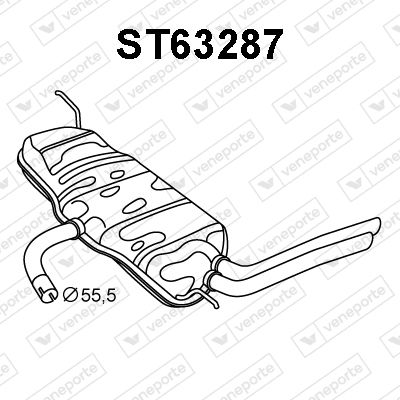 Obrázok Koncový tlmič výfuku VENEPORTE  ST63287