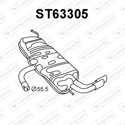 Obrázok Koncový tlmič výfuku VENEPORTE  ST63305