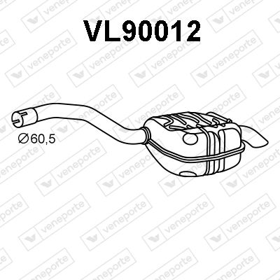 Obrázok Koncový tlmič výfuku VENEPORTE  VL90012