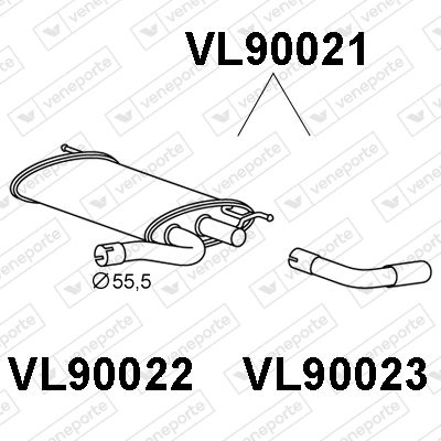 Obrázok Koncový tlmič výfuku VENEPORTE  VL90021
