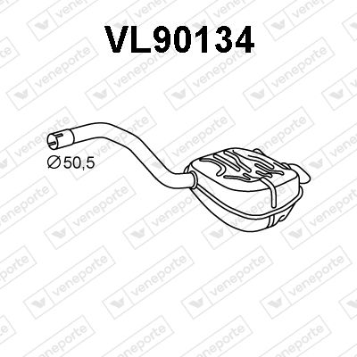 Obrázok Koncový tlmič výfuku VENEPORTE  VL90134