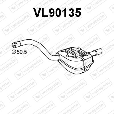 Obrázok Koncový tlmič výfuku VENEPORTE  VL90135