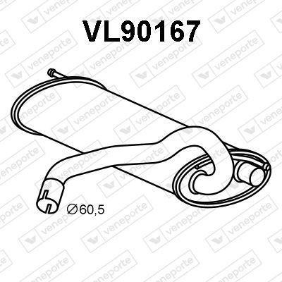 Obrázok Koncový tlmič výfuku VENEPORTE  VL90167
