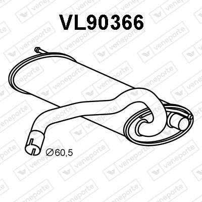 Obrázok Koncový tlmič výfuku VENEPORTE  VL90366