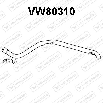 Obrázok Výfukové potrubie VENEPORTE  VW80310