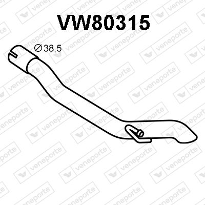 Obrázok Výfukové potrubie VENEPORTE  VW80315