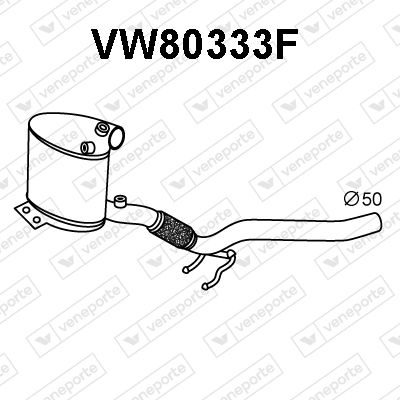 Obrázok Filter sadzí/pevných častíc výfukového systému VENEPORTE  VW80333F