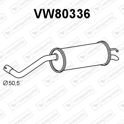 Obrázok Koncový tlmič výfuku VENEPORTE  VW80336