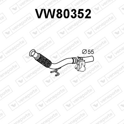 Obrázok Výfukové potrubie VENEPORTE  VW80352