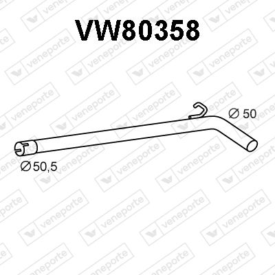 Obrázok Výfukové potrubie VENEPORTE  VW80358