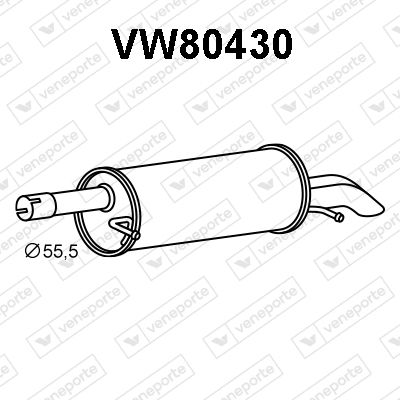Obrázok Koncový tlmič výfuku VENEPORTE  VW80430