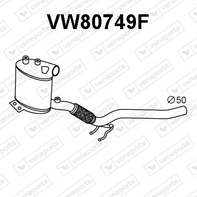 Obrázok Filter sadzí/pevných častíc výfukového systému VENEPORTE  VW80749F