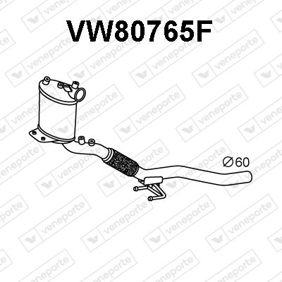 Obrázok Filter sadzí/pevných častíc výfukového systému VENEPORTE  VW80765F