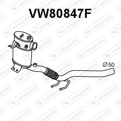 Obrázok Filter sadzí/pevných častíc výfukového systému VENEPORTE  VW80847F
