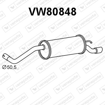 Obrázok Koncový tlmič výfuku VENEPORTE  VW80848