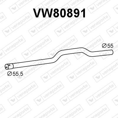Obrázok Výfukové potrubie VENEPORTE  VW80891