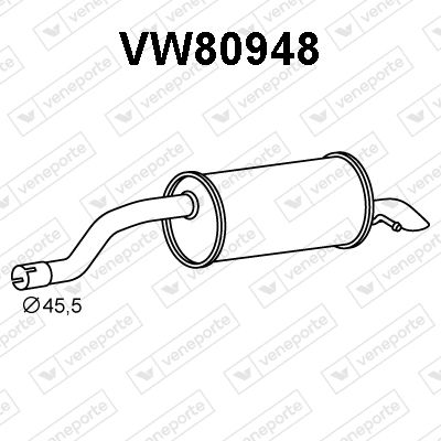 Obrázok Koncový tlmič výfuku VENEPORTE  VW80948