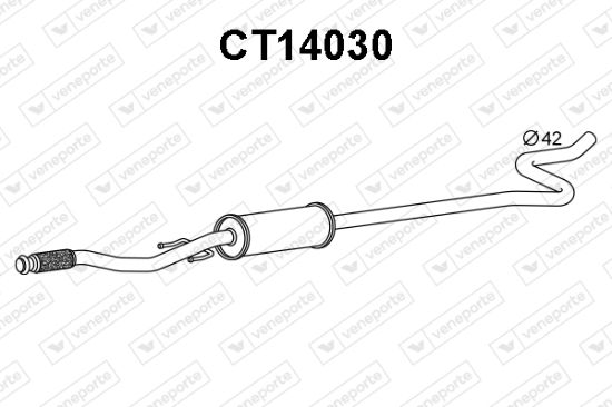 Obrázok Predný tlmič výfuku VENEPORTE  CT14030