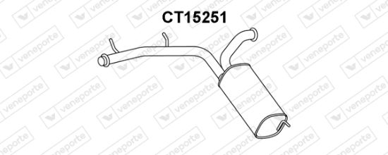 Obrázok Koncový tlmič výfuku VENEPORTE  CT15251