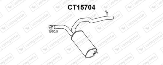 Obrázok Koncový tlmič výfuku VENEPORTE  CT15704