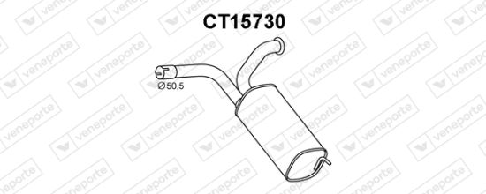 Obrázok Koncový tlmič výfuku VENEPORTE  CT15730