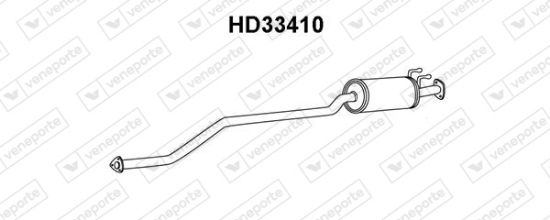 Obrázok Predný tlmič výfuku VENEPORTE  HD33410