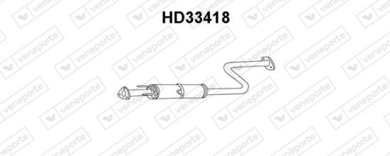 Obrázok Predný tlmič výfuku VENEPORTE  HD33418
