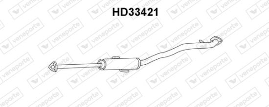 Obrázok Predný tlmič výfuku VENEPORTE  HD33421
