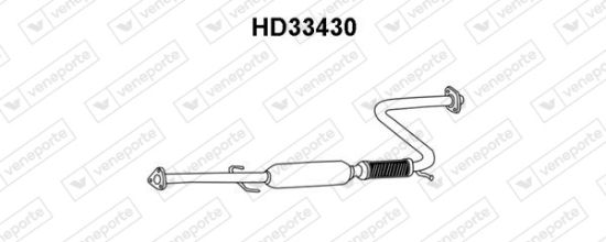 Obrázok Predný tlmič výfuku VENEPORTE  HD33430