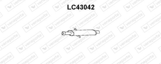 Obrázok Predný tlmič výfuku VENEPORTE  LC43042