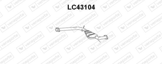Obrázok Stredný tlmič výfuku VENEPORTE  LC43104