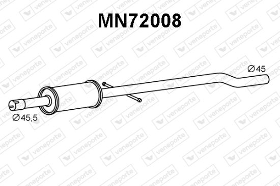 Obrázok Predný tlmič výfuku VENEPORTE  MN72008