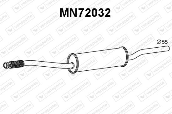 Obrázok Predný tlmič výfuku VENEPORTE  MN72032