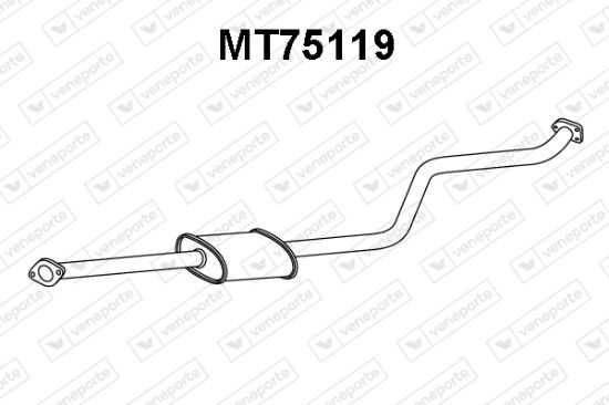 Obrázok Predný tlmič výfuku VENEPORTE  MT75119