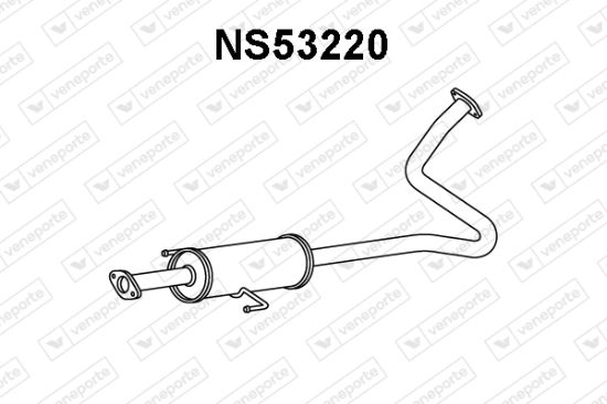 Obrázok Predný tlmič výfuku VENEPORTE  NS53220