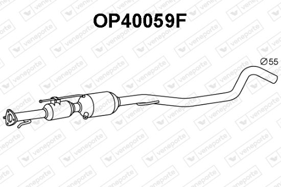 Obrázok Filter sadzí/pevných častíc výfukového systému VENEPORTE  OP40059F