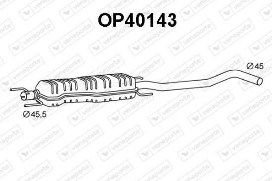 Obrázok Predný tlmič výfuku VENEPORTE  OP40143