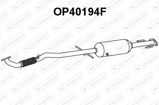 Obrázok Filter sadzí/pevných častíc výfukového systému VENEPORTE  OP40194F