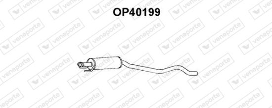 Obrázok Stredný tlmič výfuku VENEPORTE  OP40199