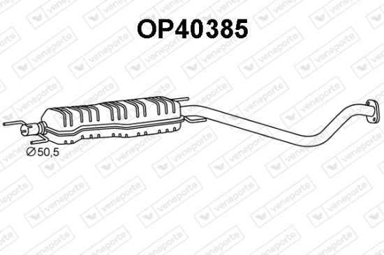 Obrázok Stredný tlmič výfuku VENEPORTE  OP40385