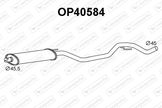 Obrázok Predný tlmič výfuku VENEPORTE  OP40584