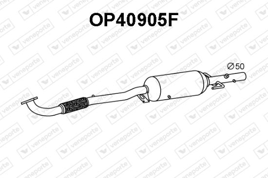 Obrázok Filter sadzí/pevných častíc výfukového systému VENEPORTE  OP40905F
