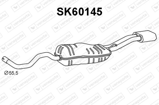 Obrázok Koncový tlmič výfuku VENEPORTE  SK60145