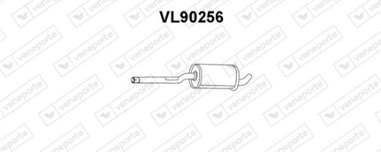 Obrázok Stredný tlmič výfuku VENEPORTE  VL90256