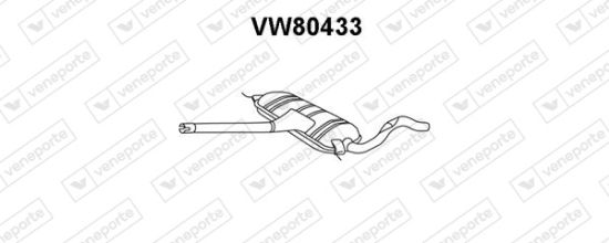 Obrázok Predný tlmič výfuku VENEPORTE  VW80433