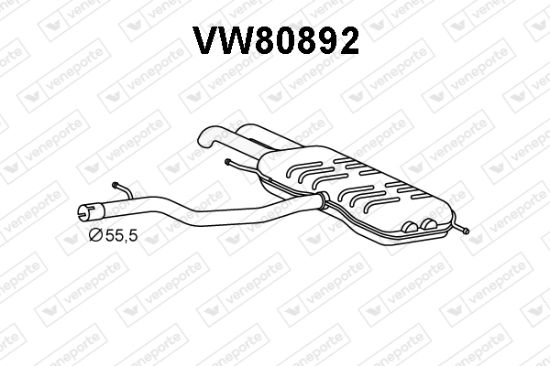 Obrázok Koncový tlmič výfuku VENEPORTE  VW80892
