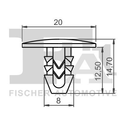 Obrázok Príchytka ozdobnej/ochran. liżty FA1  33100155