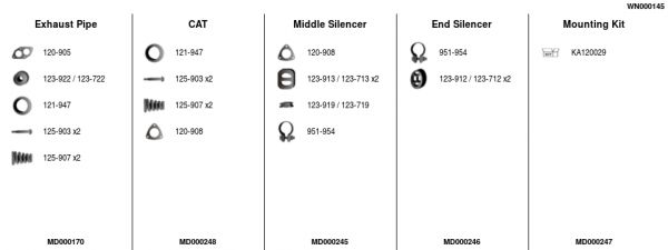 Obrázok Výfukový systém FA1  WN000145
