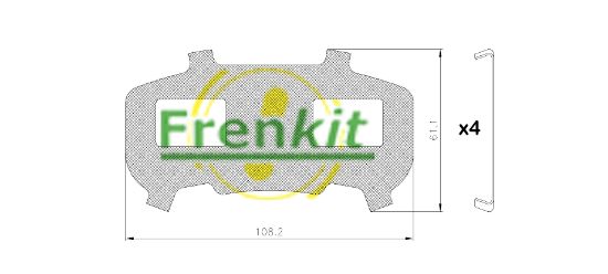 Obrázok Fólia proti pískaniu, brzdové oblożenie(nosná platňa) FRENKIT  940061